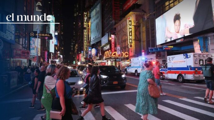 Tiroteo en Times Square deja tres heridos y un detenido menor de edad