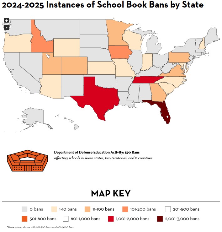 EUA censura libros latinoamericanos en espacios públicos