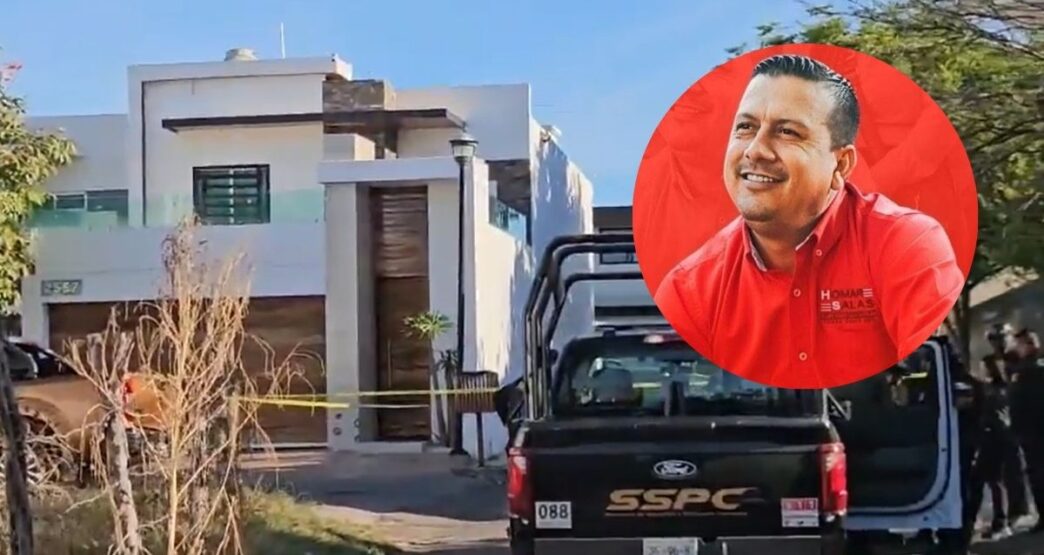 Atacan la residencia del líder sindical Homar Salas en Culiacán; no hay heridos