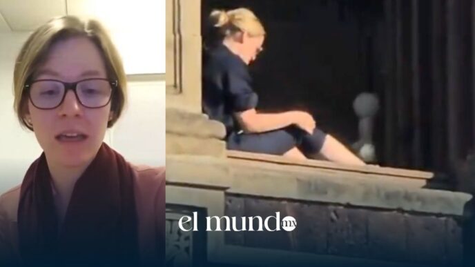 Identifican a la mujer captada asoleándose en Palacio Nacional en CDMX