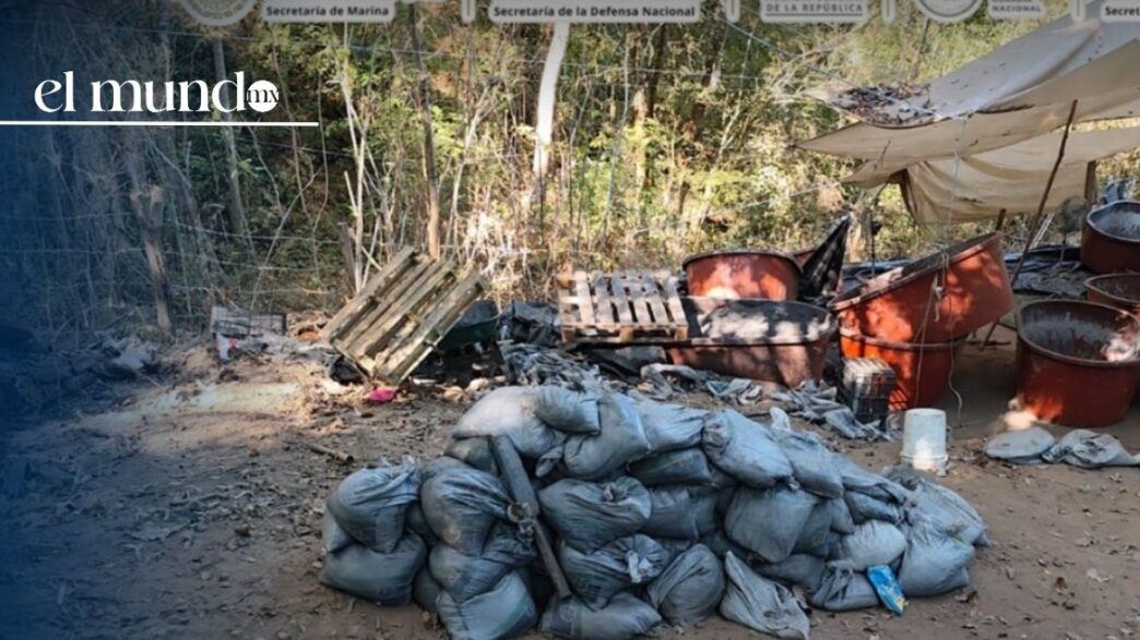 Desmantelan laboratorio clandestino de metanfetamina en Guerrero; aseguran droga y precursores químicos