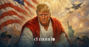 Donald Trump difunde imagen con inteligencia artificial que lo representa como Jesucristo