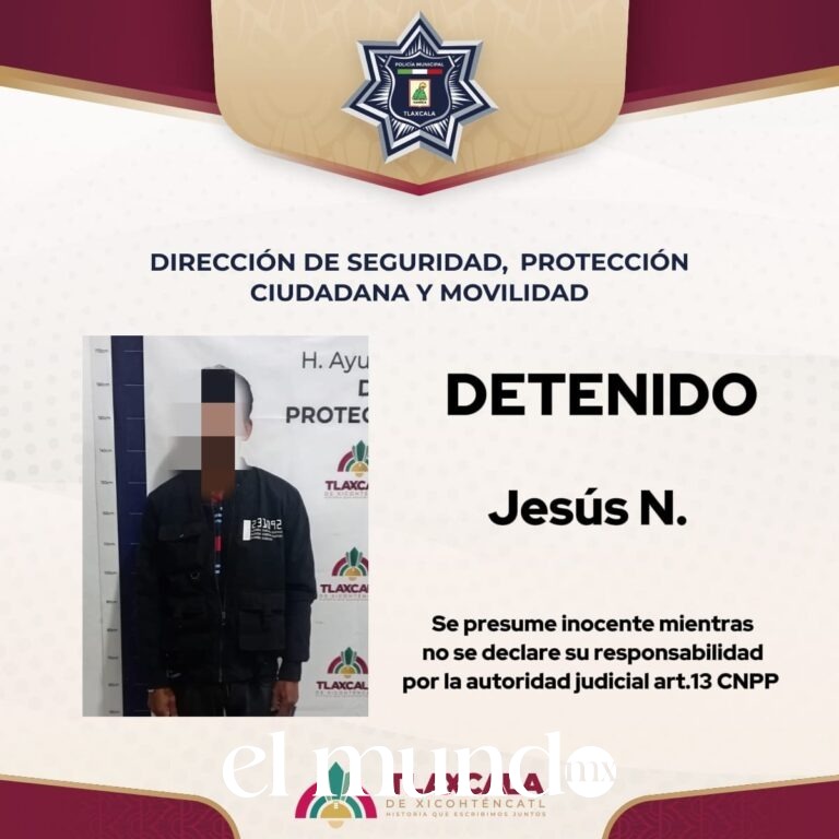 Policía de Tlaxcala recupera automóvil con reporte de robo y detiene a conductor