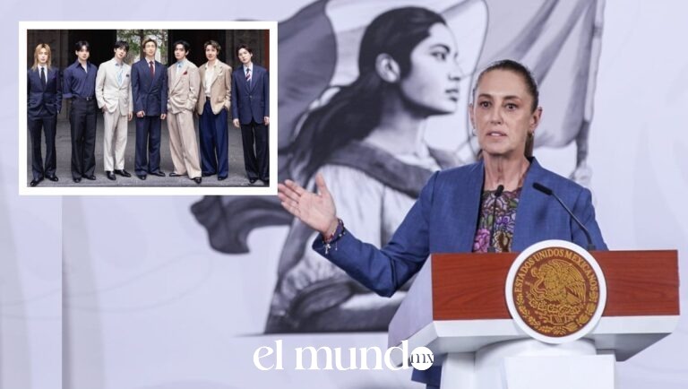 Sheinbaum celebra video de BTS tras visita a Palacio Nacional y confirma regreso del grupo en 2027