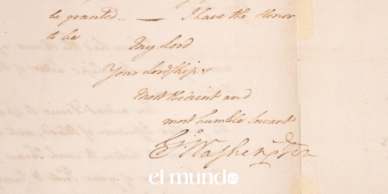 Carta histórica de George Washington aceptando la rendición británica se exhibe por primera vez en Londres Carta histórica de George Washington aceptando la rendición británica se exhibe por primera vez en Londres
