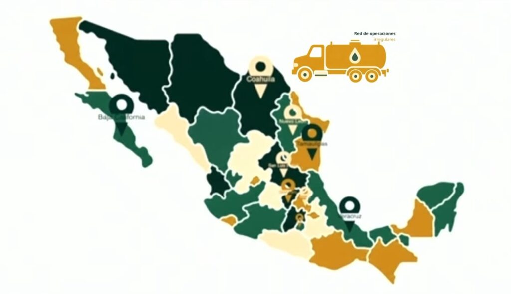 Ruta del huachicol de red vinculada a Ernesto Ruffo: declaraban 10% Imagen representativa de operativo contra huachicol y tráfico ilegal de combustibles en México