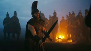 Escena de The Odyssey, la nueva película de Christopher Nolan basada en el poema épico de Homero