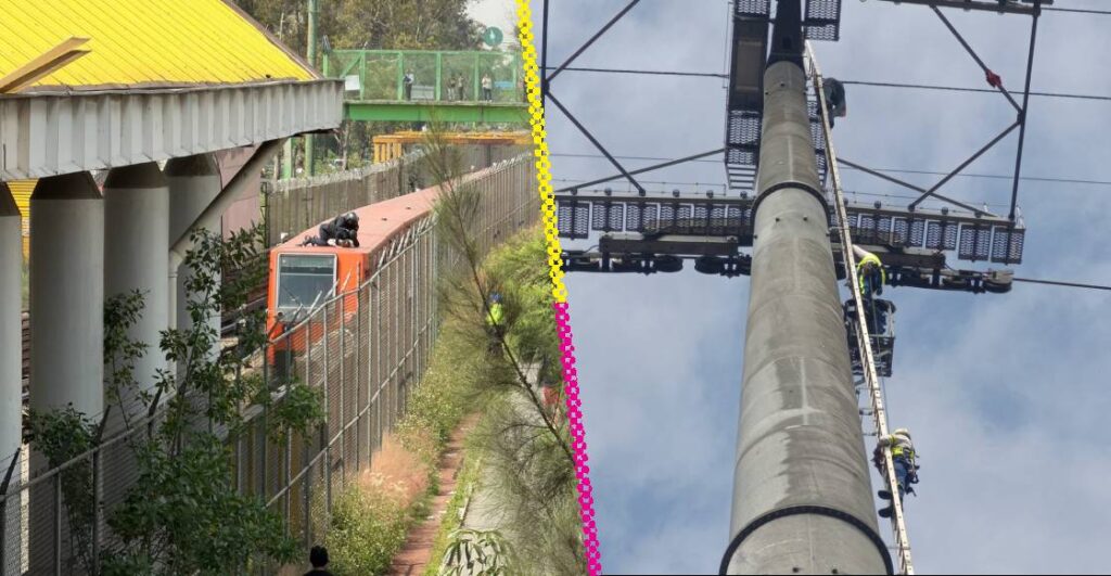 Metro y Cablebús CDMX frenan servicio por dos hombres en vías y torre Operativo de emergencia en el Metro de la Ciudad de México tras incidente con hombre en vías de la Línea B