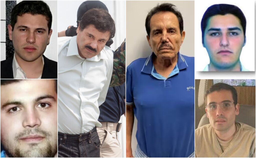Cártel de Sinaloa se divide en cuatro facciones tras caída del Chapo y el Mayo Mapa conceptual de las cuatro facciones del Cártel de Sinaloa tras la captura de sus líderes fundadores