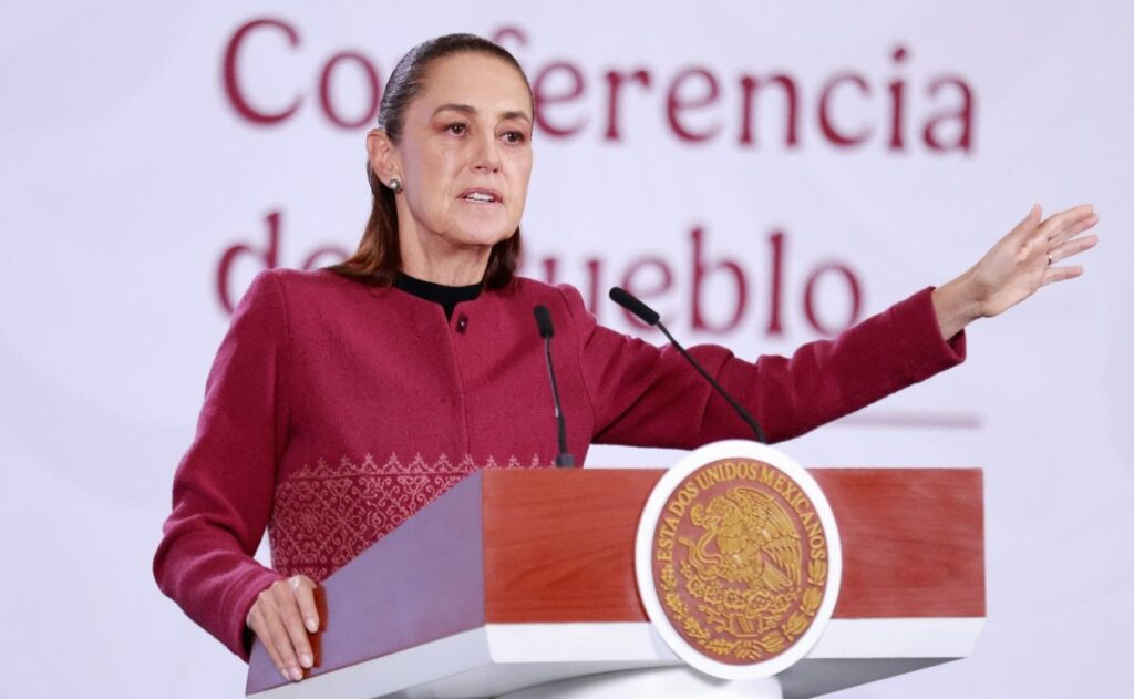 Presidenta Claudia Sheinbaum en conferencia matutina descartando amenazas del Cártel de Sinaloa a David Monreal