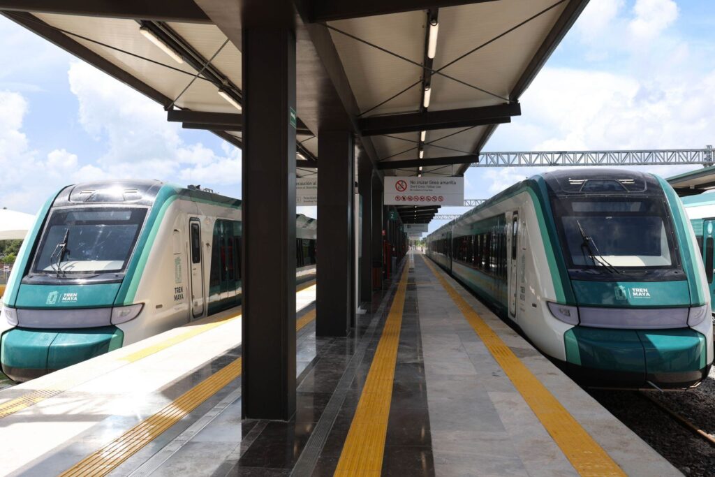 Instalaciones y vías del Tren Maya en la península de Yucatán