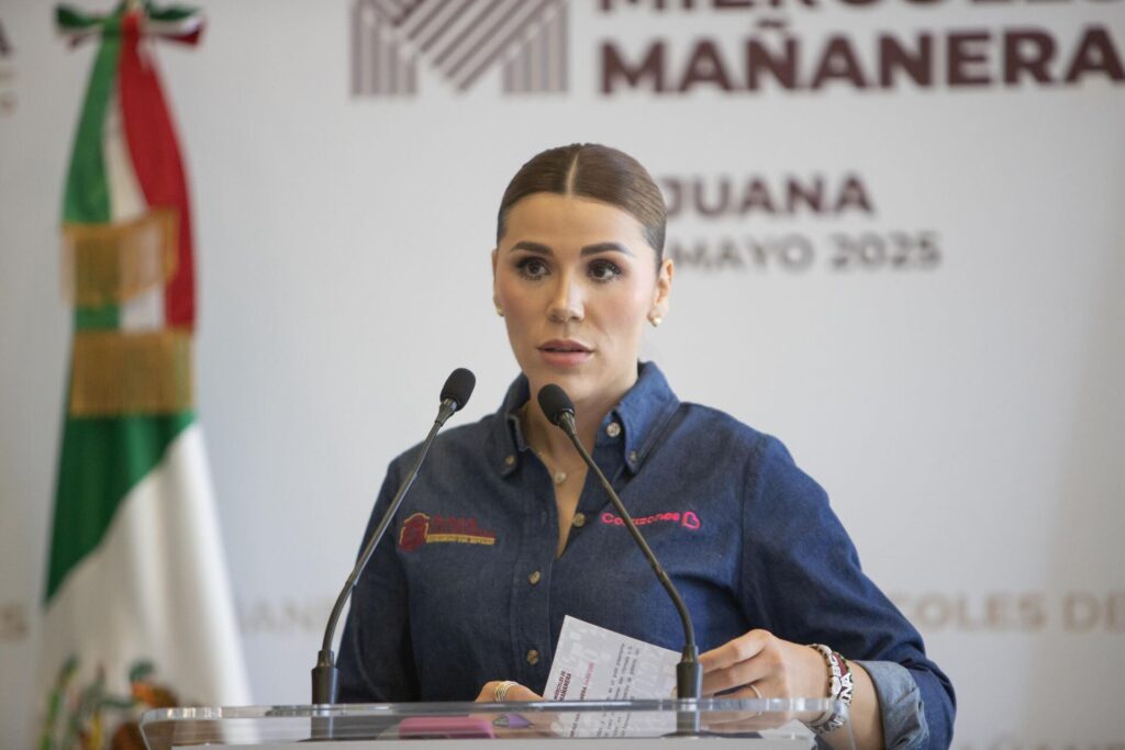 Marina del Pilar denuncia filtración de audios; acusa emboscada de Bonilla Marina del Pilar Ávila, gobernadora de Baja California, en conferencia de prensa