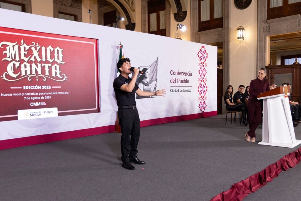 Presidenta Claudia Sheinbaum durante conferencia matutina informando sobre la inflación de julio 2026 en México
