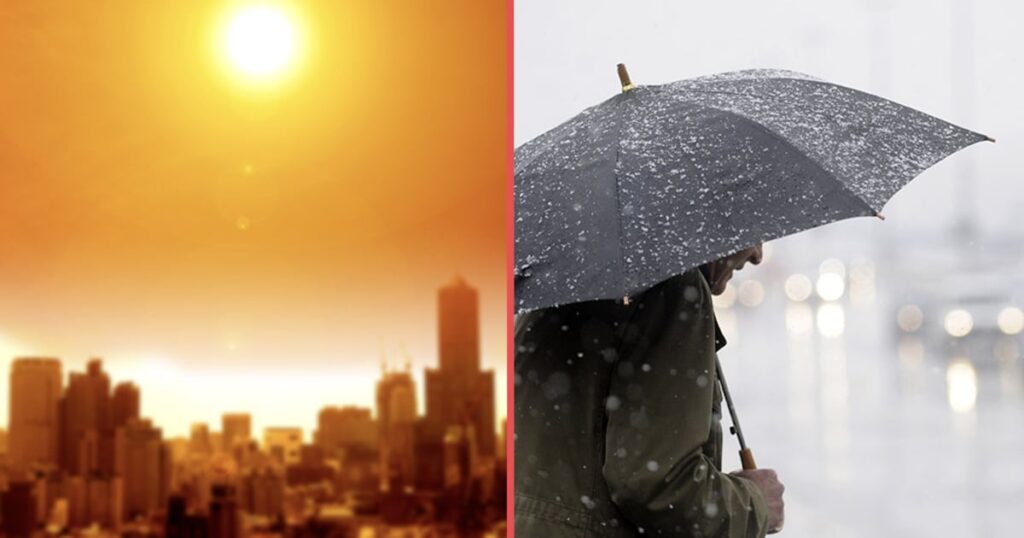 Cielo nublado sobre la Ciudad de México con nubes de tormenta que anuncian lluvias vespertinas