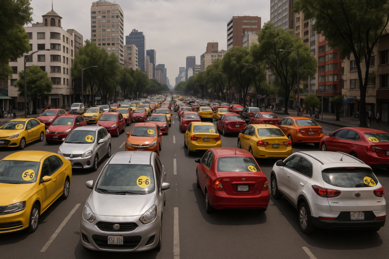 Hoy No Circula CDMX: Descansan placas amarillas 5 y 6 este lunes 24 de agosto Hoy No Circula: Placas 5 y 6 descansan lunes 24 agosto
