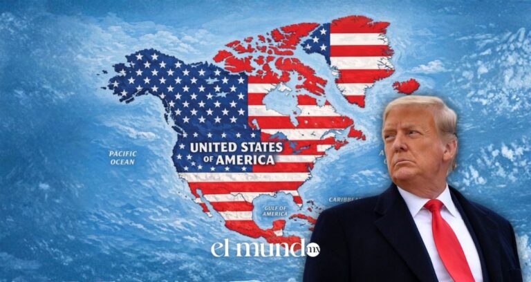 Trump publica mapa con México, Canadá y EU como una nación Trump publica mapa con México, Canadá y EU como una nación